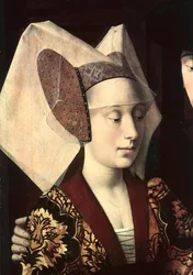 St. Eligius as a Goldsmith Showing a Ring to the Engaged Couple (detail)